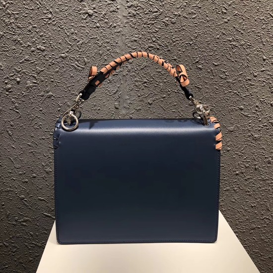 FENDI Kan I Leather Shoulder Bag 13136 Royal Blue