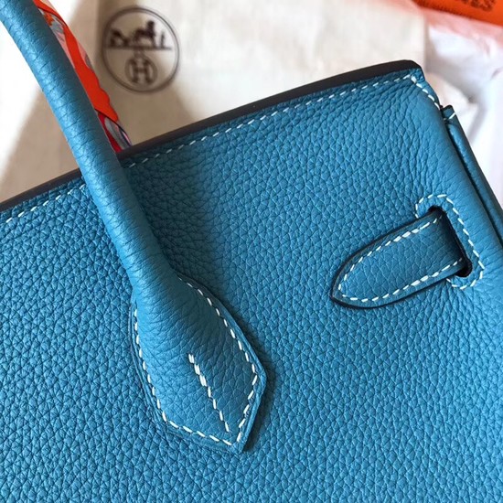 Hermes Birkin Tote Bag Original Togo Leather BK35 blue