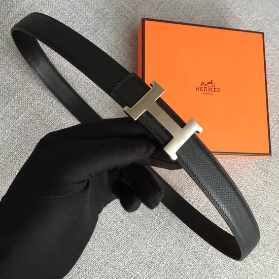 Hermes original epsom leather belts wide 2.5CM 2714 black