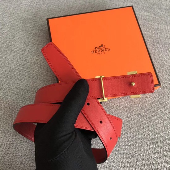 Hermes original epsom leather belts wide 2.5CM 2714 red