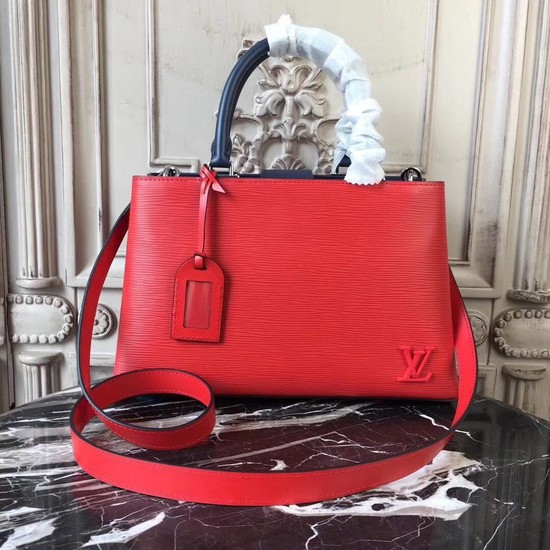 Louis Vuitton KLEBER MM EPI INDIGO M51333 red