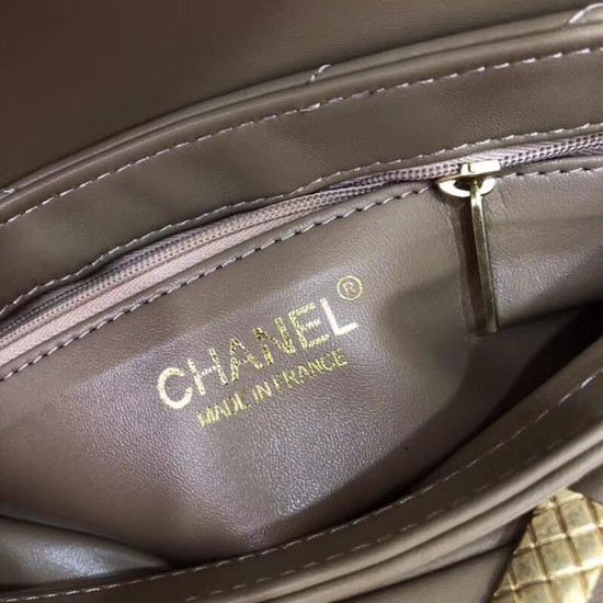 Chanel Flap Original Lambskin Leather Shoulder Bag 57431 apricot