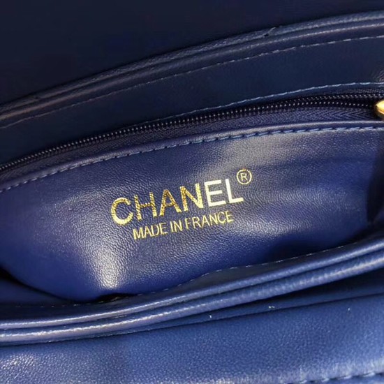 Chanel Flap Original Lambskin Leather Shoulder Bag 57431 blue