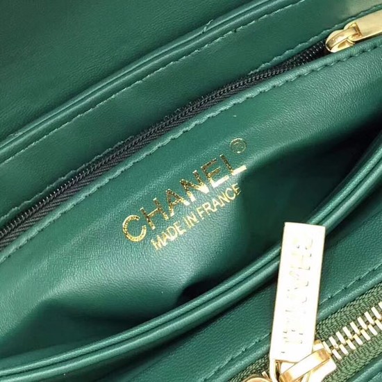 Chanel Flap Original Lambskin Leather Shoulder Bag 57431 green