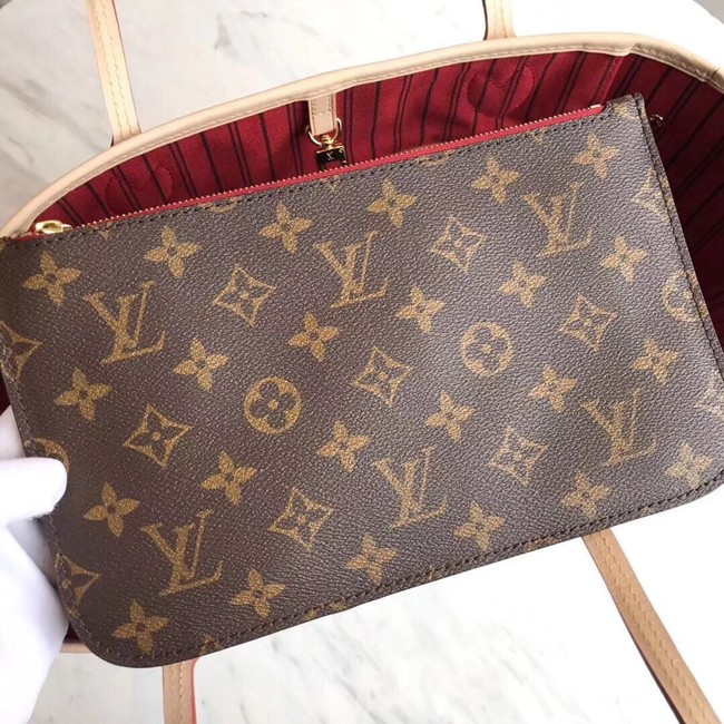 Louis Vuitton Monogram Canvas Original NEVERFULL MM M40997 red