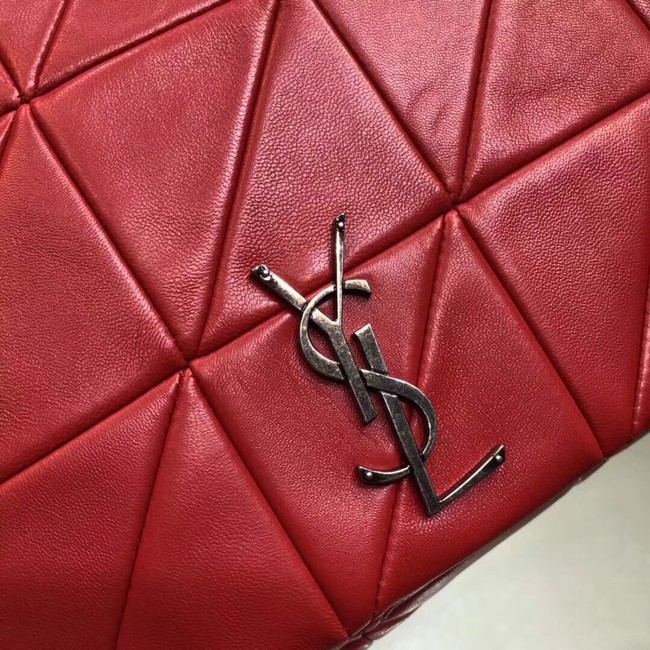 Saint Laurent Jamie Monogram Giant Full-Flap Chain Shoulder Bag NMS18 red