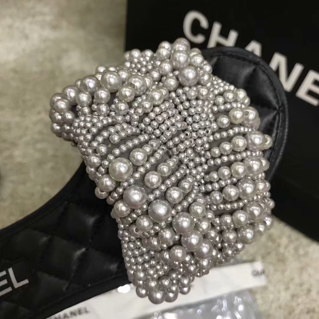 Chanel Slippers Pearl CH2417LS grey