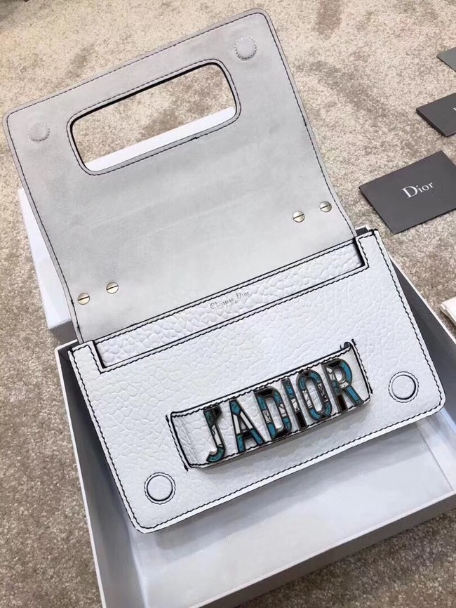 J ADIOR FLAP BAG IN OFF-WHITE CANYON GRAINED LAMBSKIN M9000