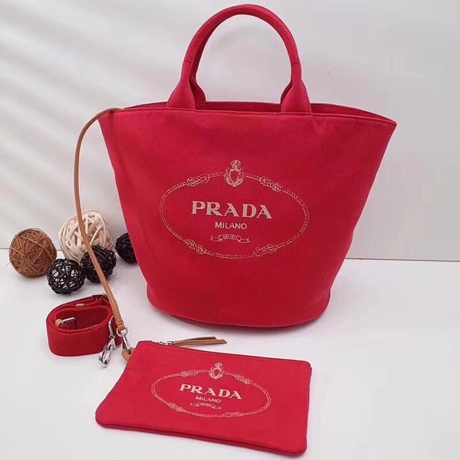 Prada fabric handbag 1BG163 red