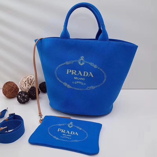 Prada fabric handbag 1BG163 blue