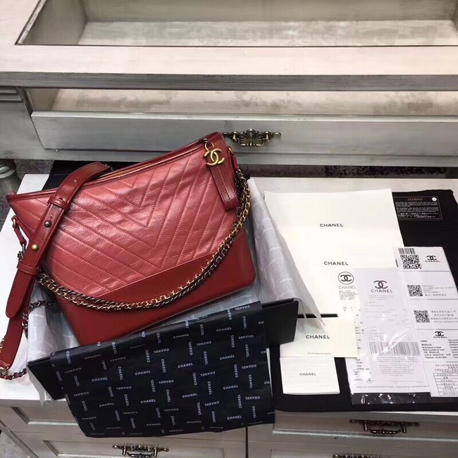 CHANEL GABRIELLE Original leather Hobo Bag A93842 red