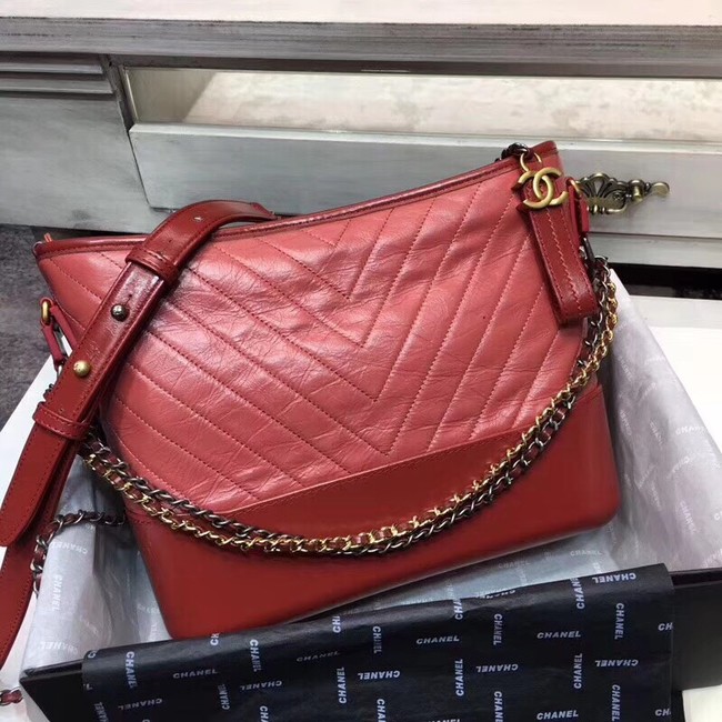 CHANEL GABRIELLE Original leather Hobo Bag A93842 red