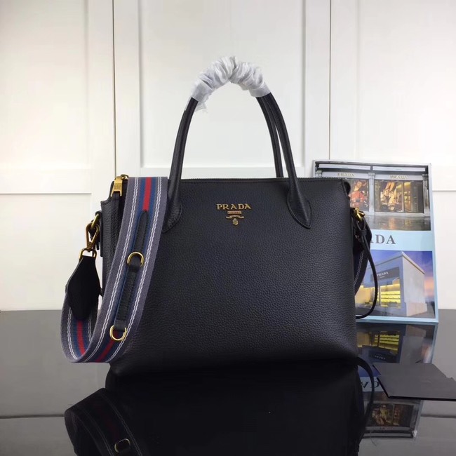 Prada calf leather bag 1BA157 black