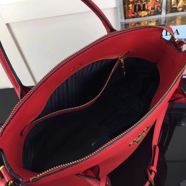 Prada calf leather bag 1BA157 red