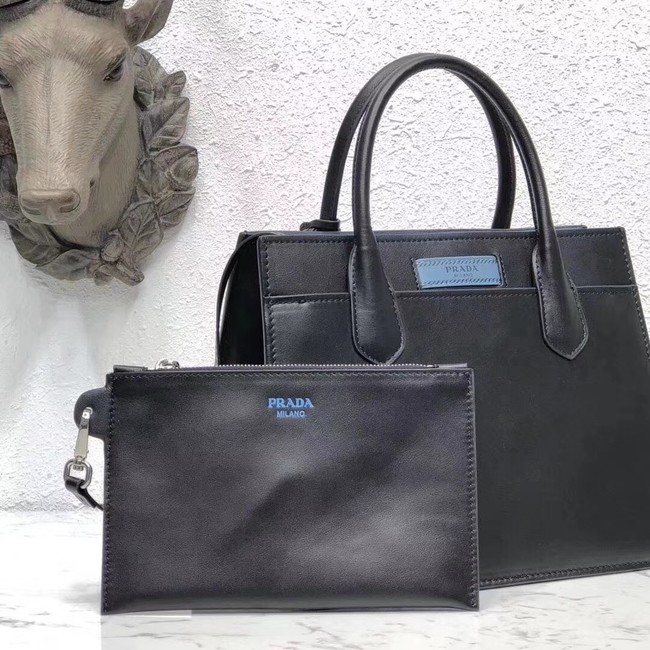 Prada dual calf leather bag 1BA178 black
