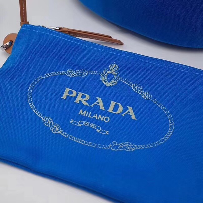 Prada fabric handbag 1BG163 blue