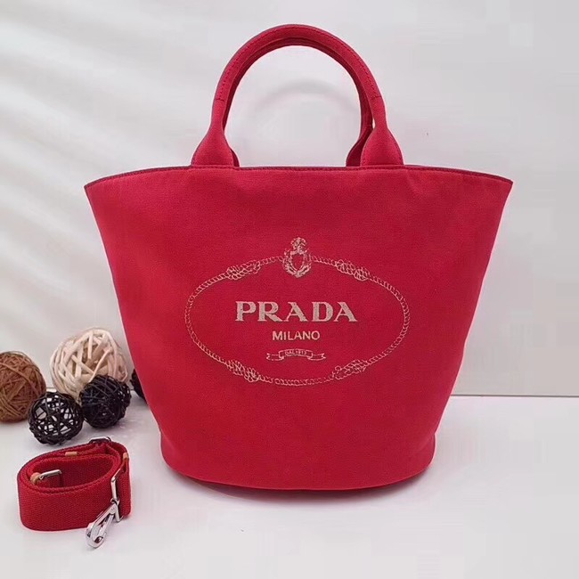 Prada fabric handbag 1BG163 red