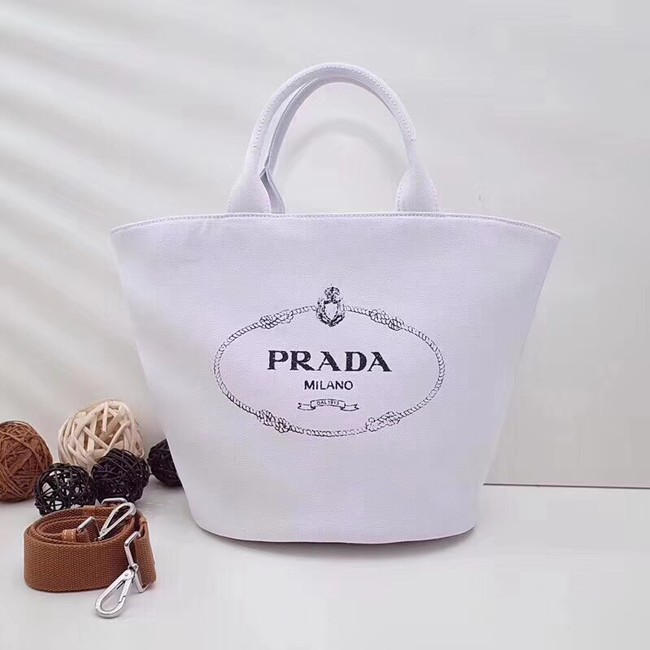 Prada fabric handbag 1BG163 white