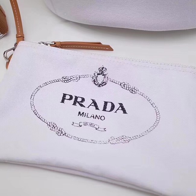 Prada fabric handbag 1BG163 white