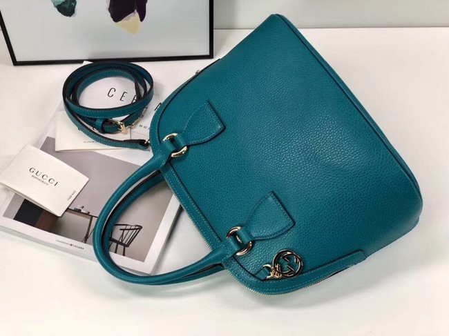 Gucci GG Calf leather top quality tote bag 449662 blue