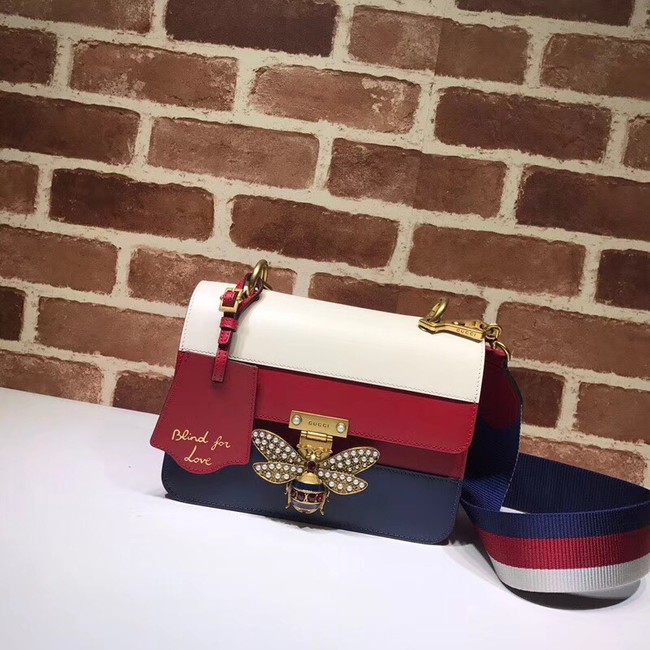 Gucci Queen Margaret small shoulder bag 476542 red&white&blue