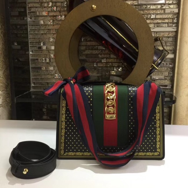 Gucci Sylvie small shoulder bag 421882 black