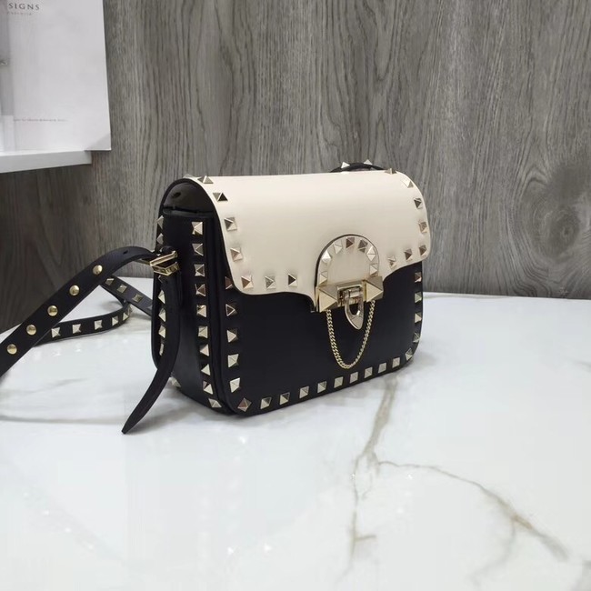 Valentino Original Leather cross-body bag 0936M black&white