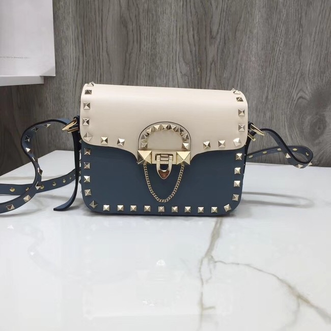 Valentino Original Leather cross-body bag 0936M blue&white