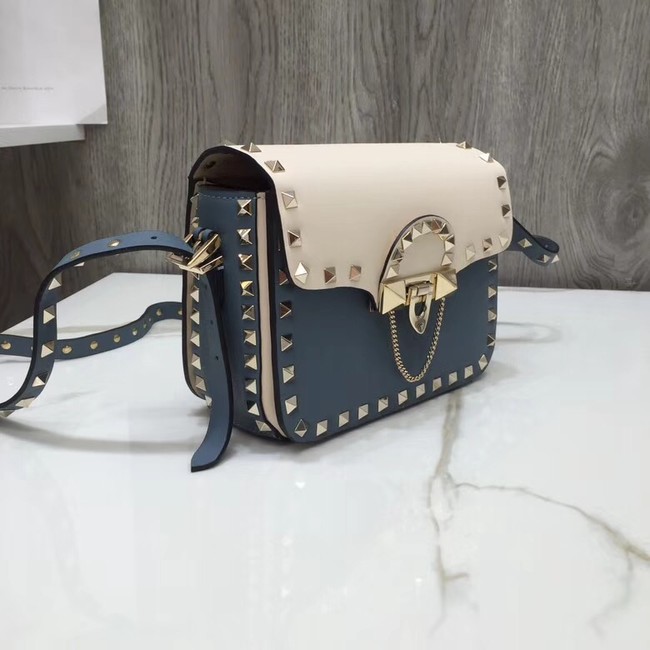 Valentino Original Leather cross-body bag 0936M blue&white
