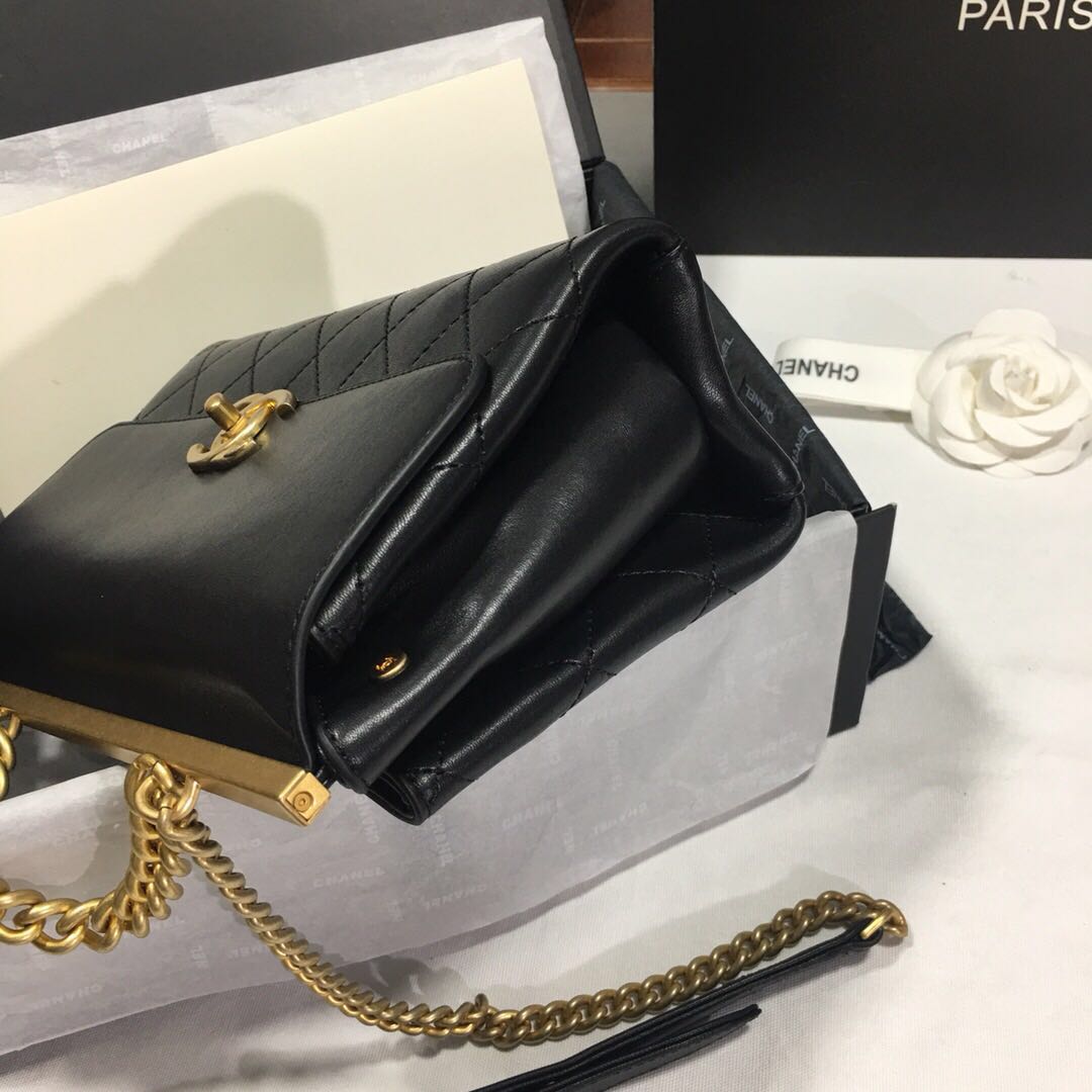 Chanel Flap Original Cowhide Shoulder Bag 56987 black