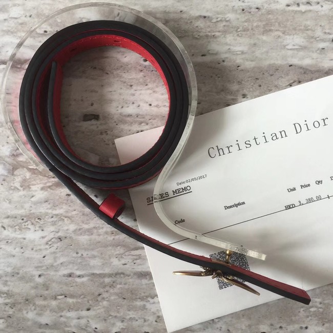 Dior BEE BELT CALFSKIN B0387 red