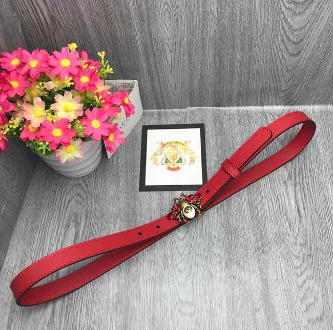 Gucci leather belt 476452 red