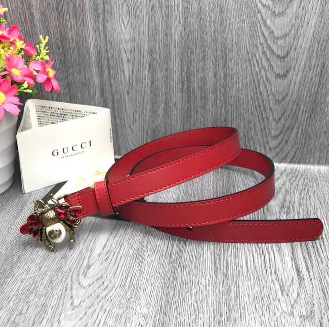 Gucci leather belt 476452 red