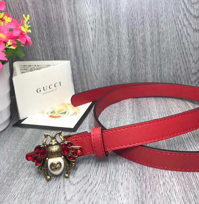 Gucci leather belt 476452 red