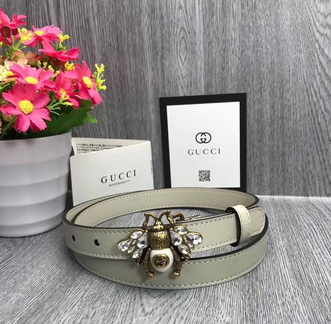 Gucci leather belt 476452 white