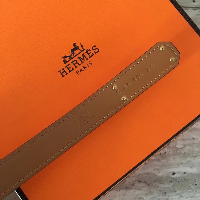 Hermes original epsom leather Kelly belt H069853 orange