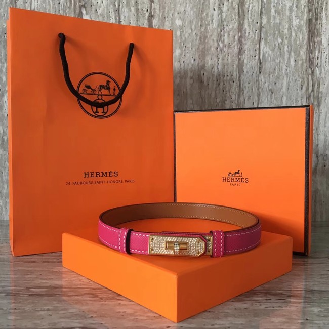 Hermes original epsom leather Kelly belt H069853 rose