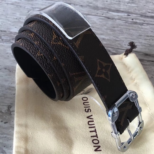 Louis Vuitton Calf leather Belt REVERSO 35MM REVERSIBLE MP036S
