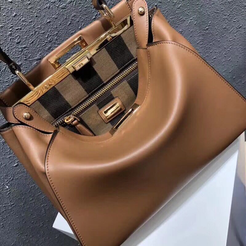 Fendi PEEKABOO Tote Bag 3559 brown
