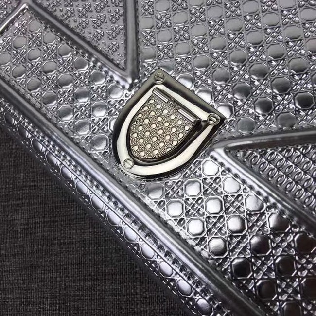 Dior Original Cowhide mini Shoulder Bag 3780 Silver