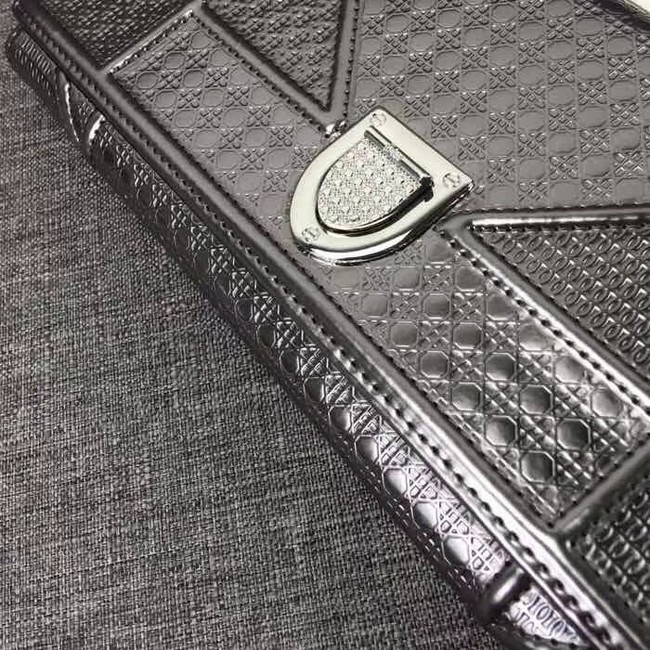 Dior Original Cowhide mini Shoulder Bag 3780 Silver grey