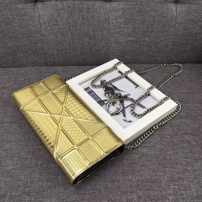 Dior Original Cowhide mini Shoulder Bag 3780 gold