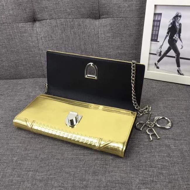 Dior Original Cowhide mini Shoulder Bag 3780 gold