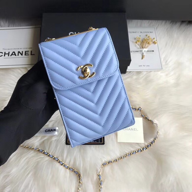 Chanel Flap Original Mobile phone bag 55698 blue