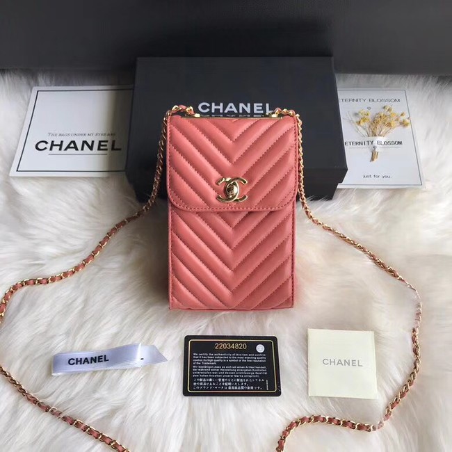 Chanel Flap Original Mobile phone bag 55698 pink