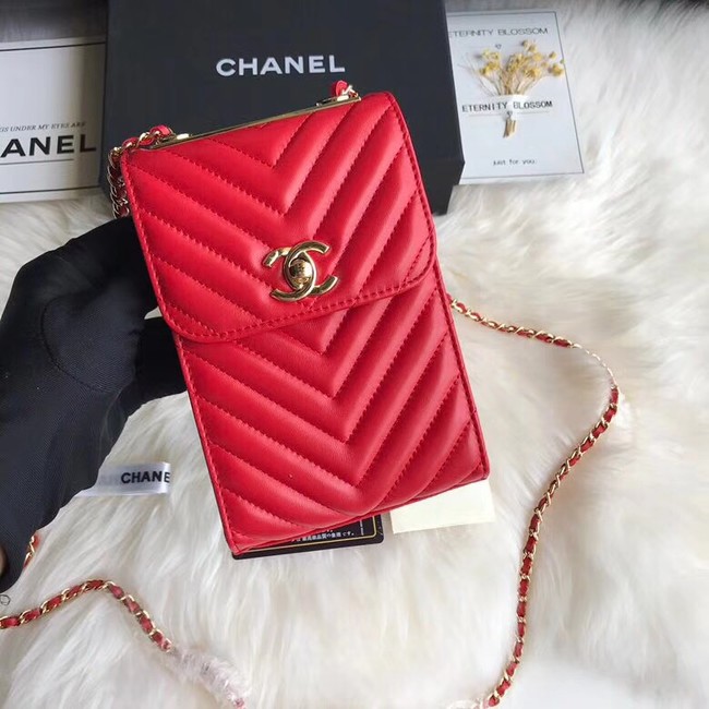 Chanel Flap Original Mobile phone bag 55698 red