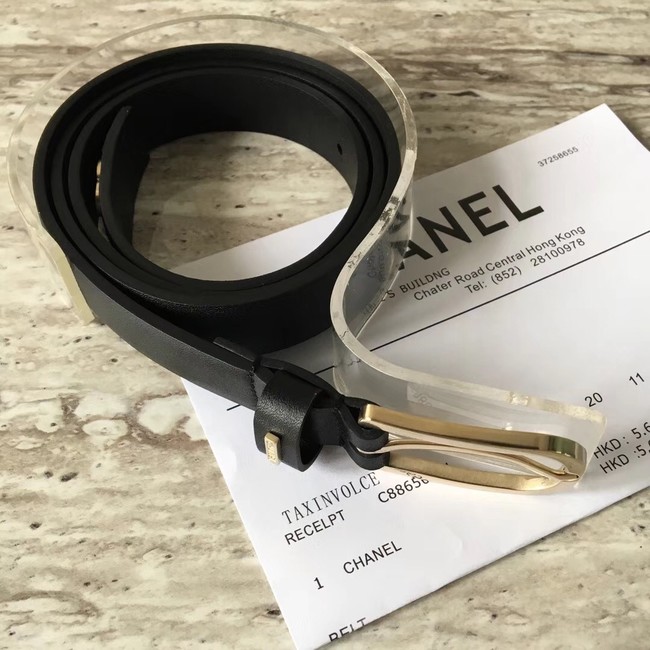 Chanel Original Calf leather Belt 56988 black