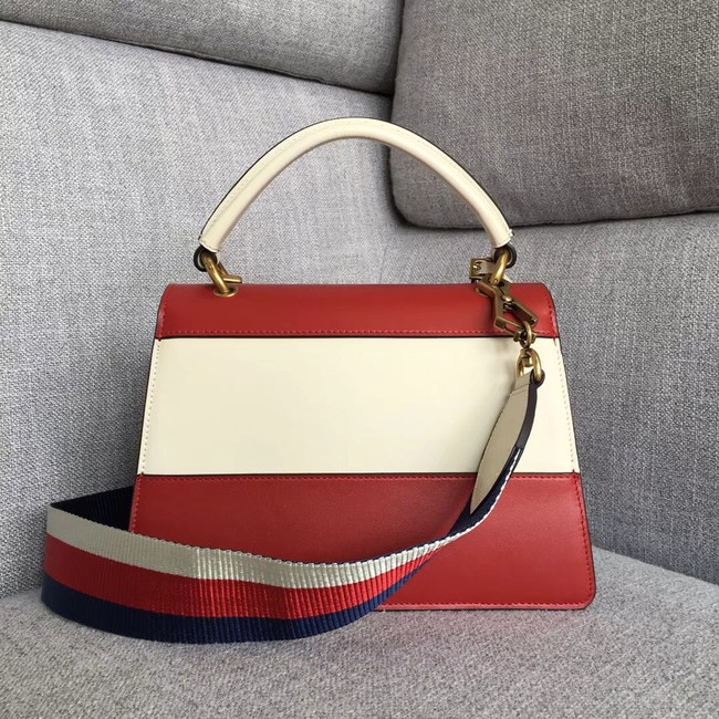 Gucci Queen Margaret small top handle bag 476541 red&white