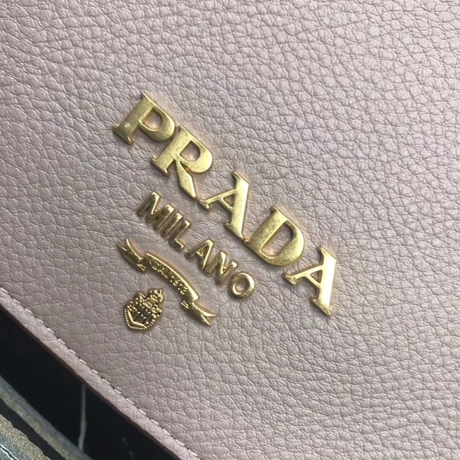Prada calf leather shoulder bag 1BD102 Light pink