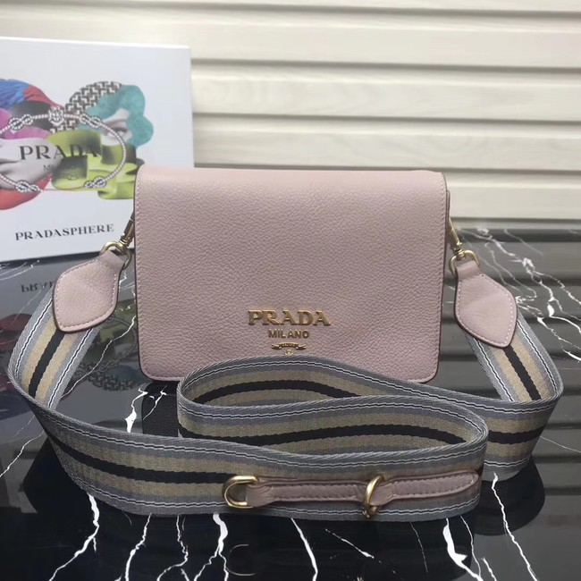 Prada calf leather shoulder bag 1BD102 Light pink